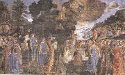 Sandro Botticelli Cosimo Rosselli and Assistants,Moses receiving the Tablets of the Law and Worship of the Golden Calf china oil painting artist